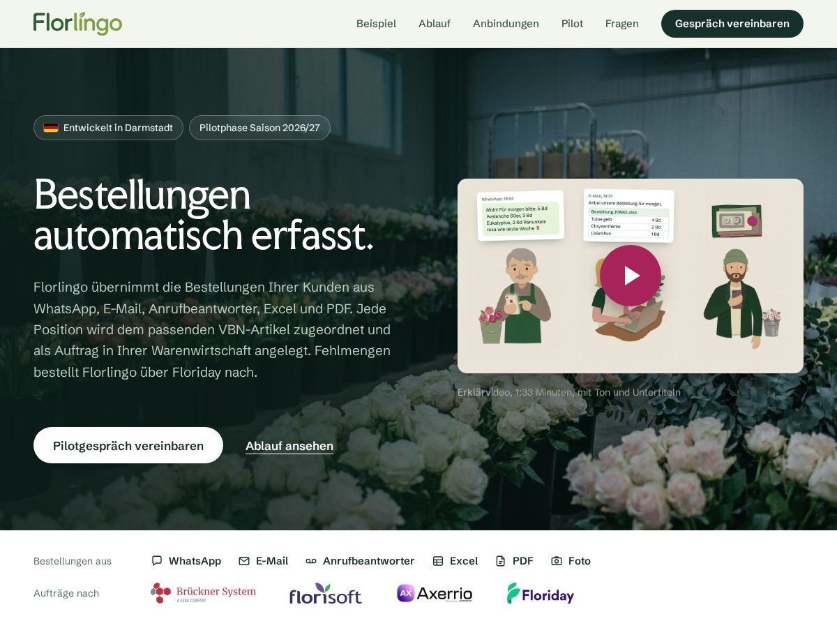 Landing-page snapshot of florlingo.com