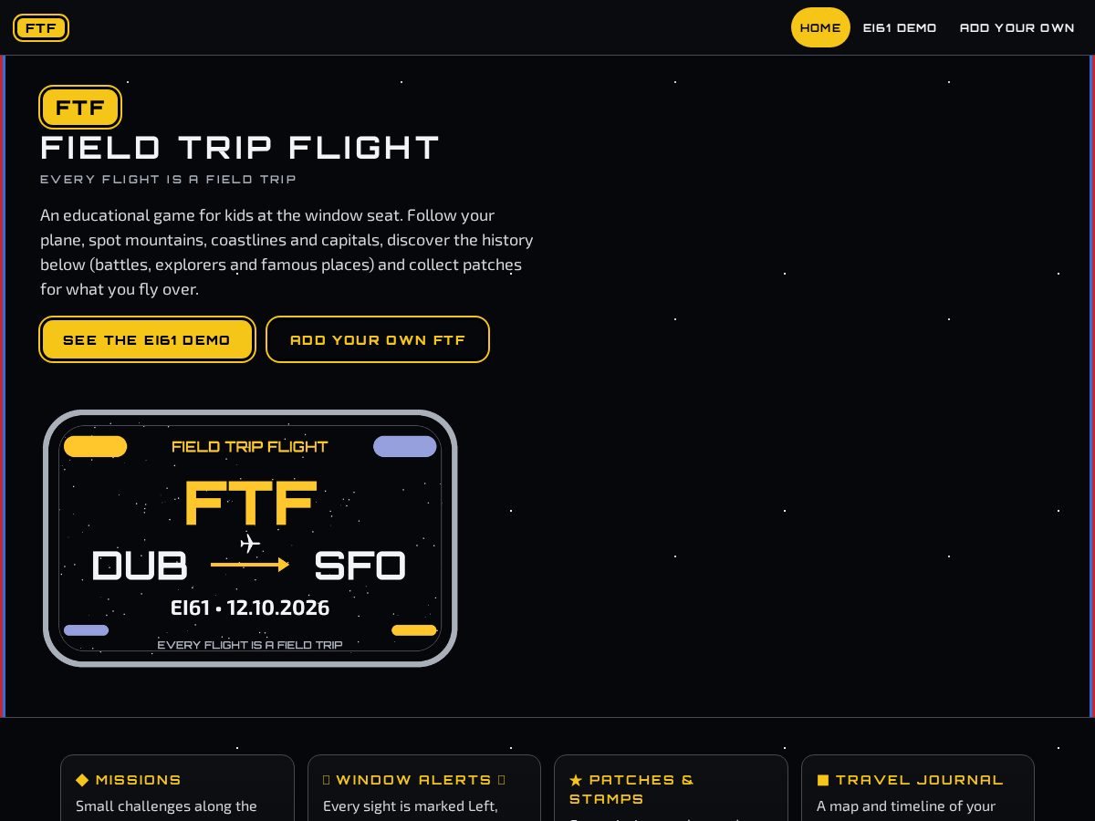 Landing-page snapshot of ftf.kids