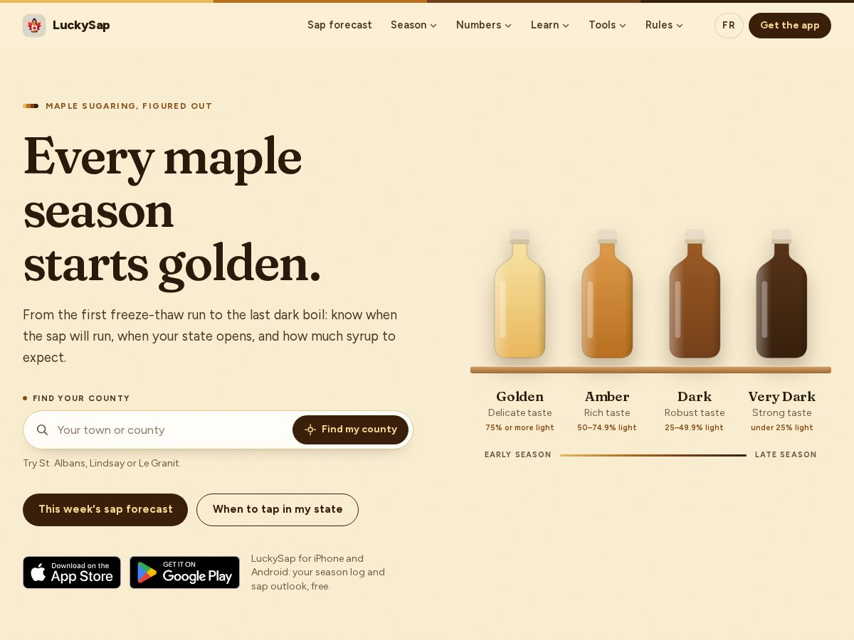 Landing-page snapshot of getluckysap.com