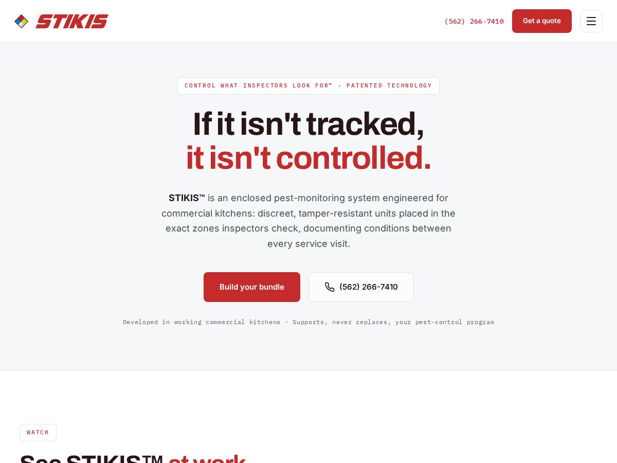 Landing-page snapshot of getstikis.com
