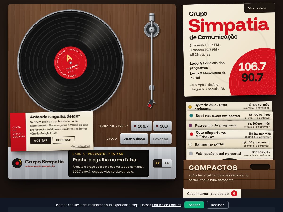 Landing-page snapshot of gruposimpatia.world