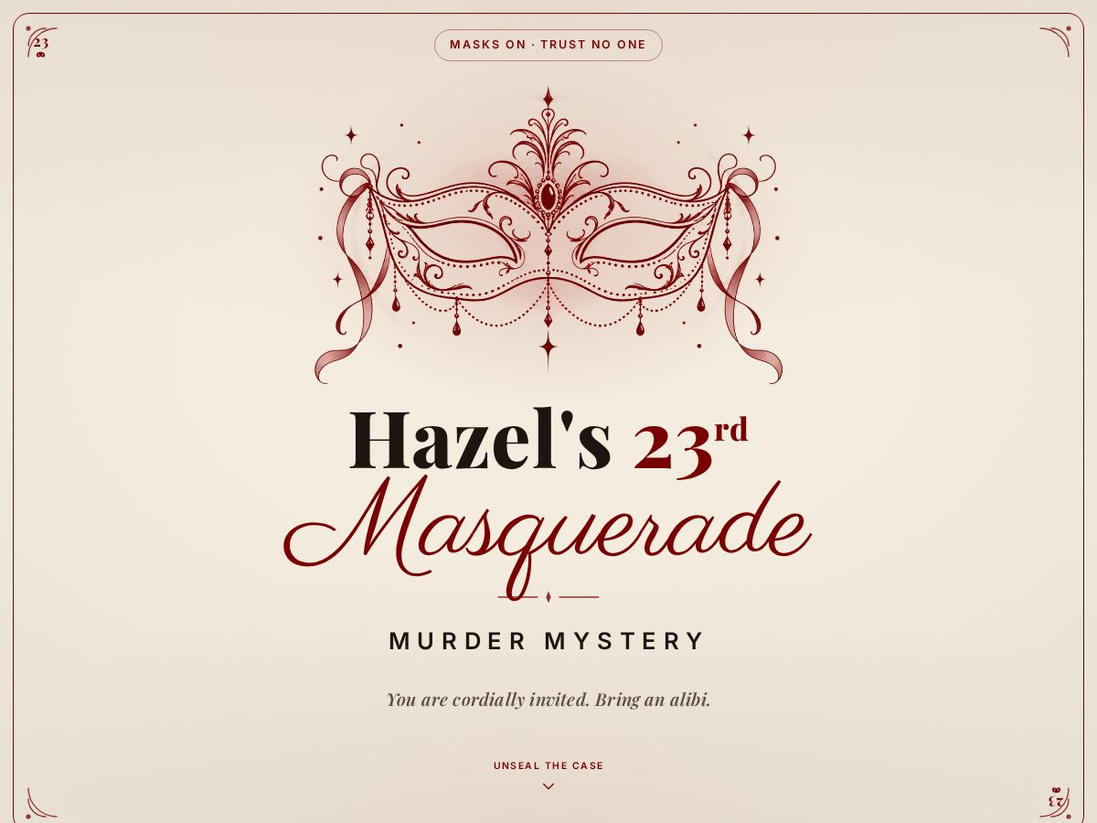 Landing-page snapshot of hazelwhitaker.party