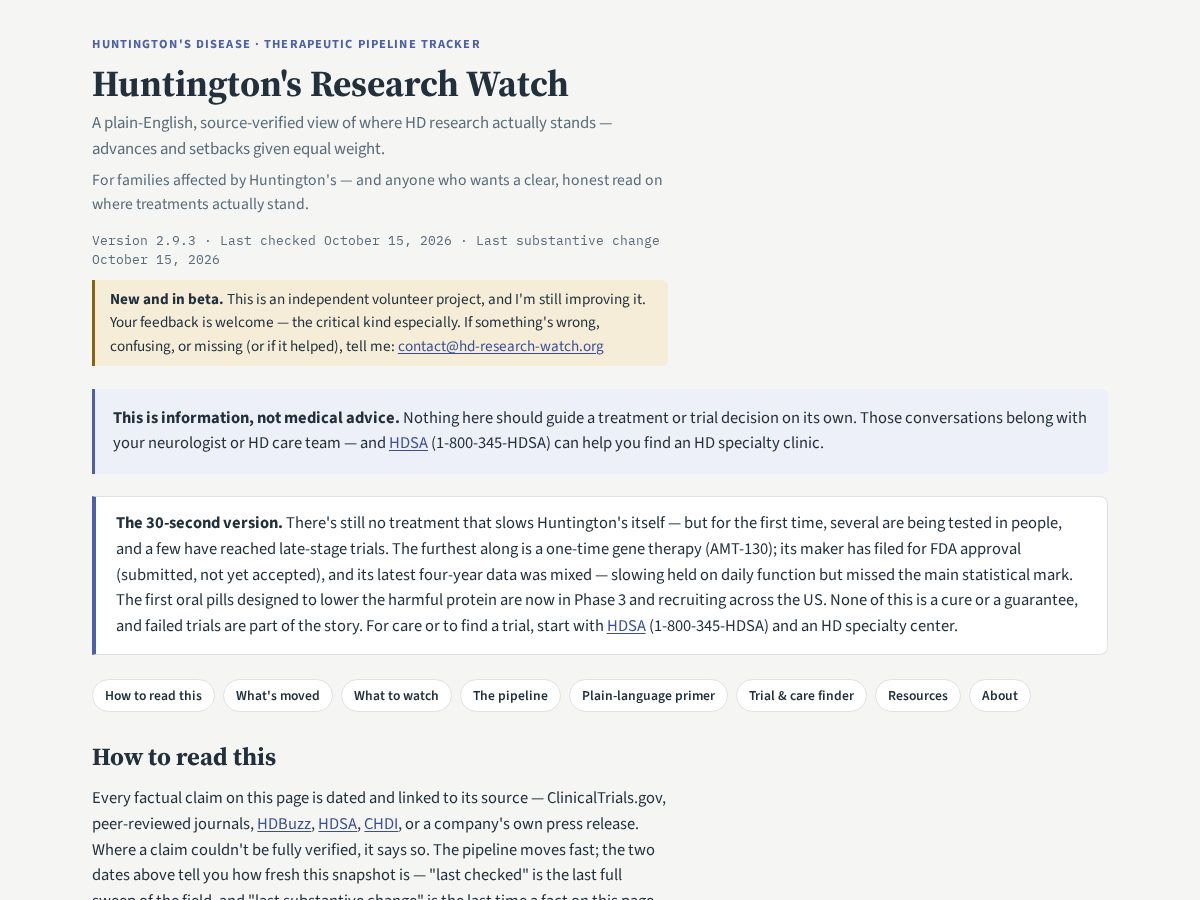 Landing-page snapshot of hd-research-watch.org