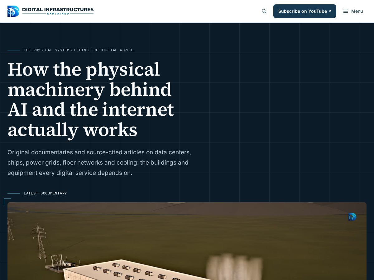 Landing-page snapshot of infrastructure-explained.com