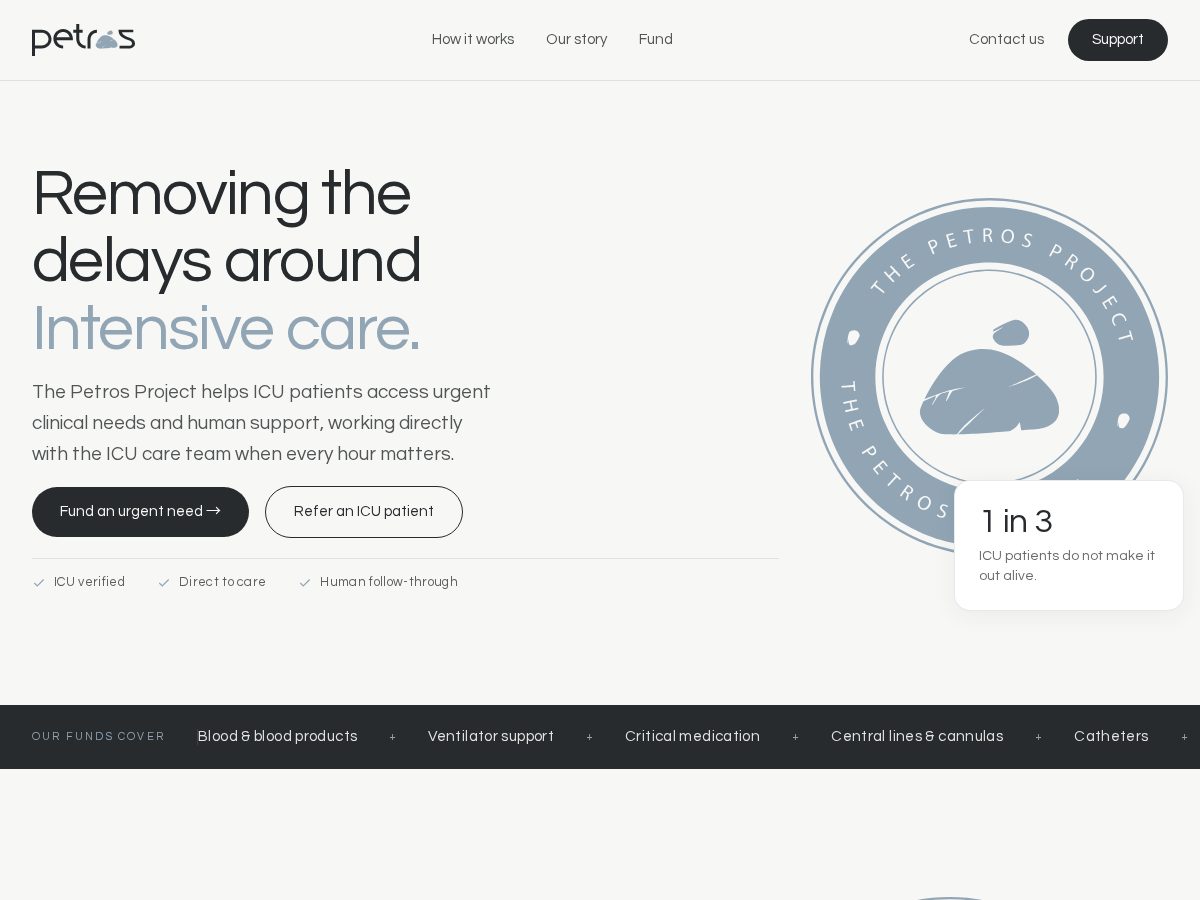 Landing-page snapshot of joinpetros.org