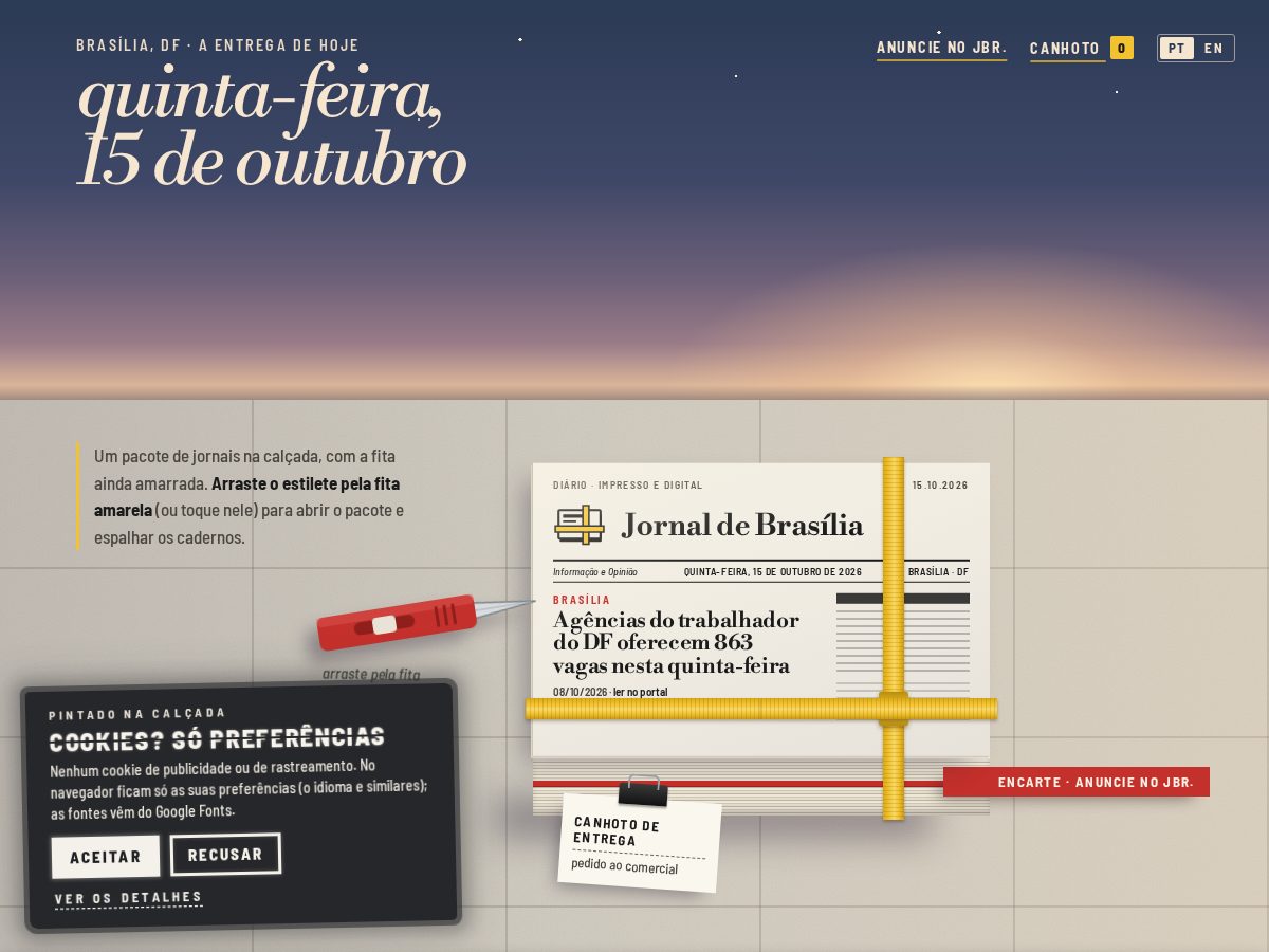 Landing-page snapshot of jornaldebrasilia.digital