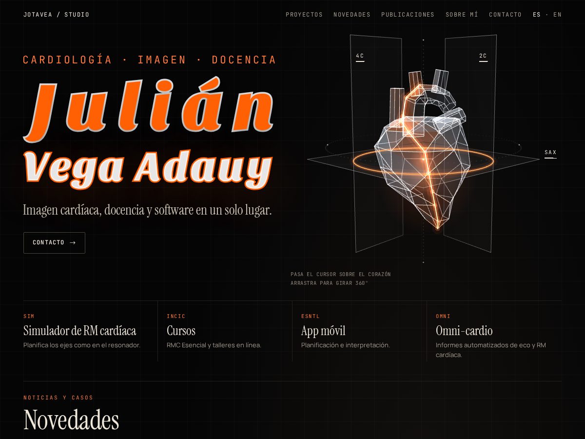 Landing-page snapshot of jotavea.studio