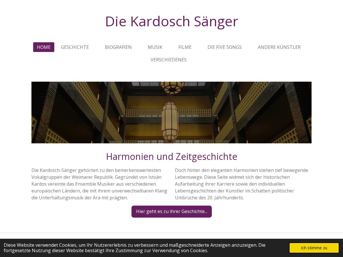 Landing-page snapshot of kardosch-saenger.com