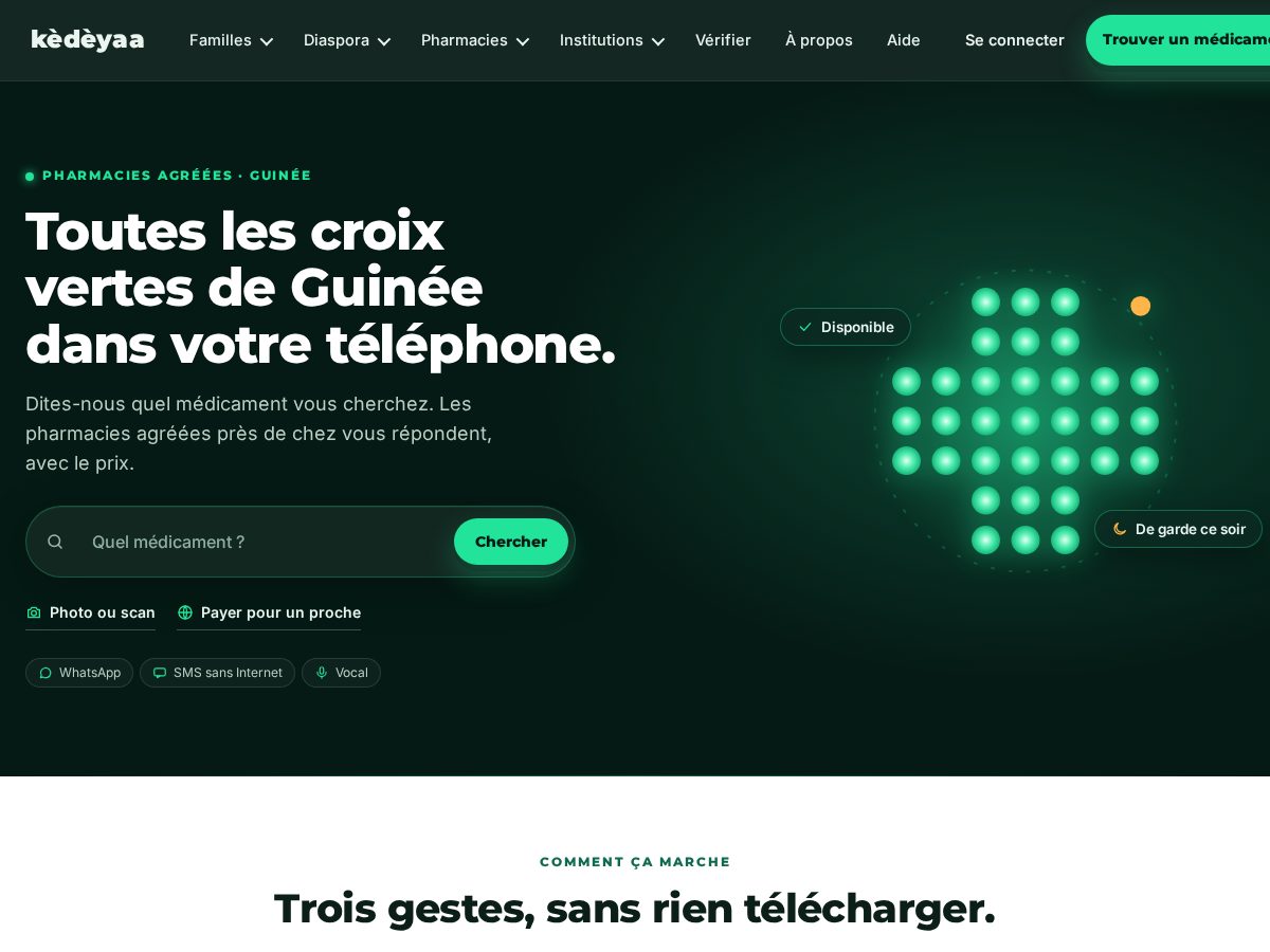 Landing-page snapshot of kedeyaa.com