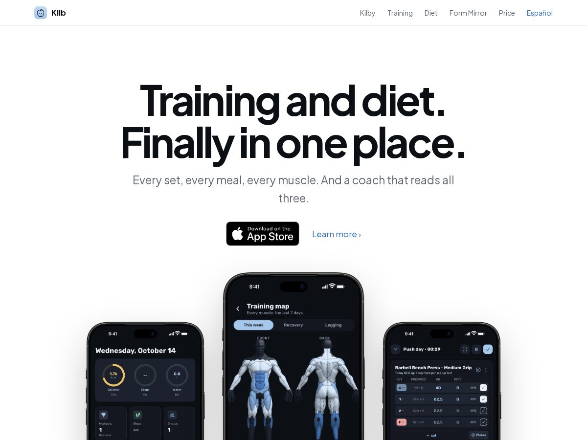 Landing-page snapshot of kilb.app