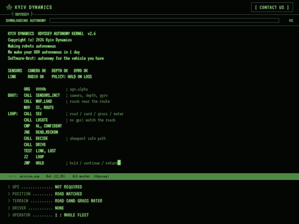 Landing-page snapshot of kyivdynamics.com