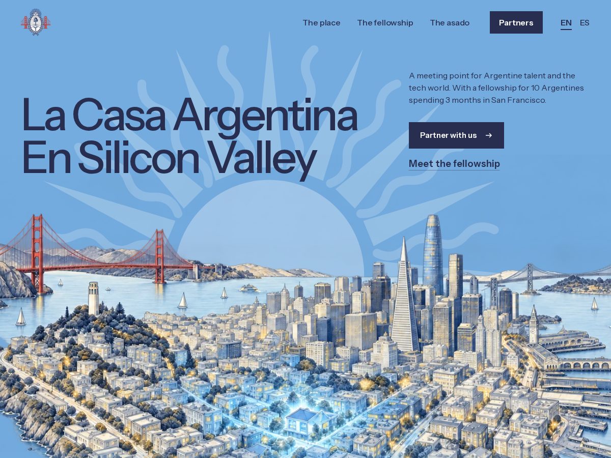 Landing-page snapshot of lacasaargentinasv.com