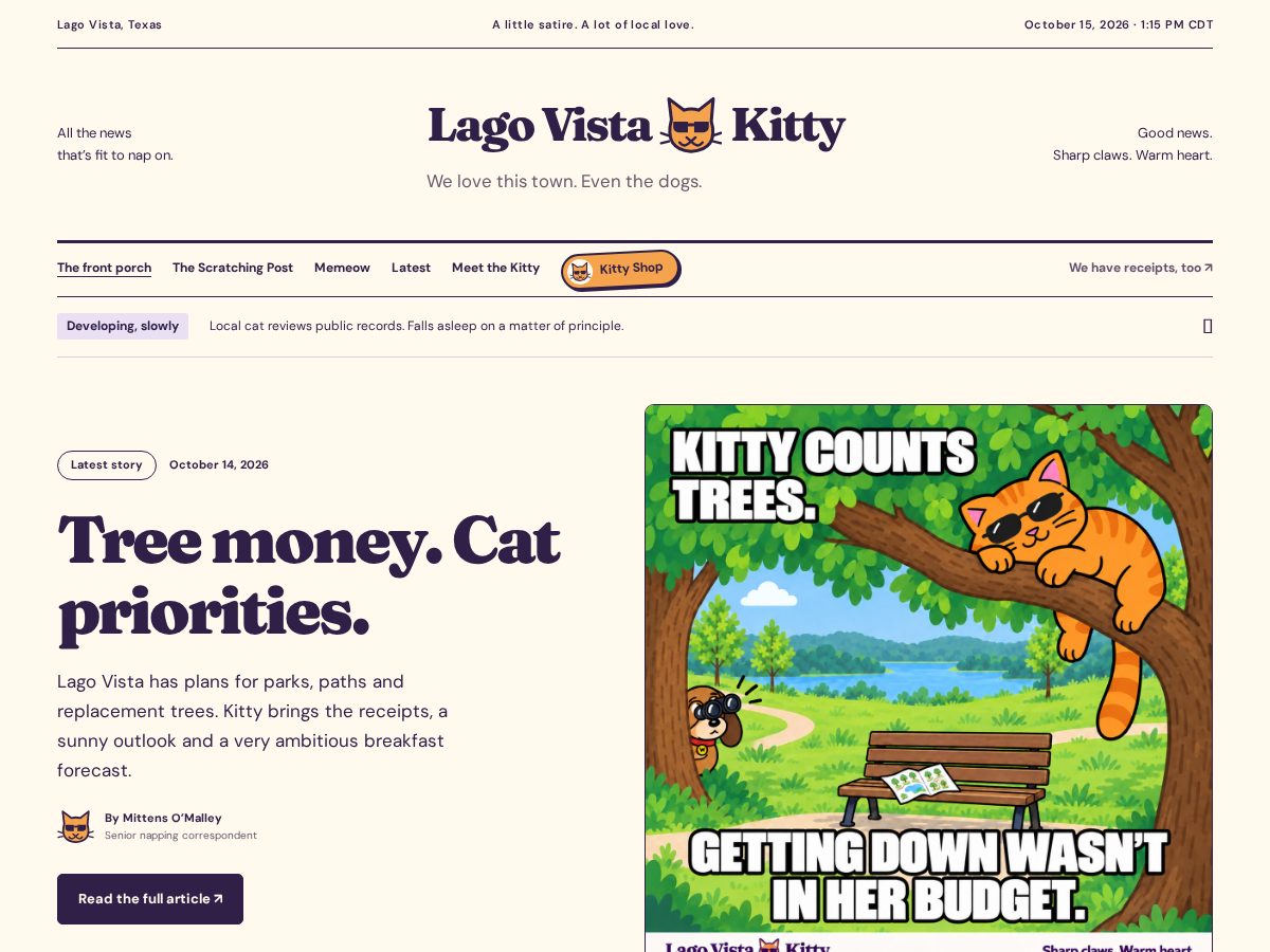Landing-page snapshot of lagovistablindkitty.com