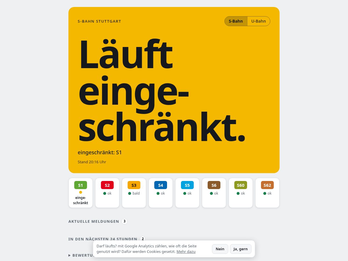 Landing-page snapshot of laufd.net