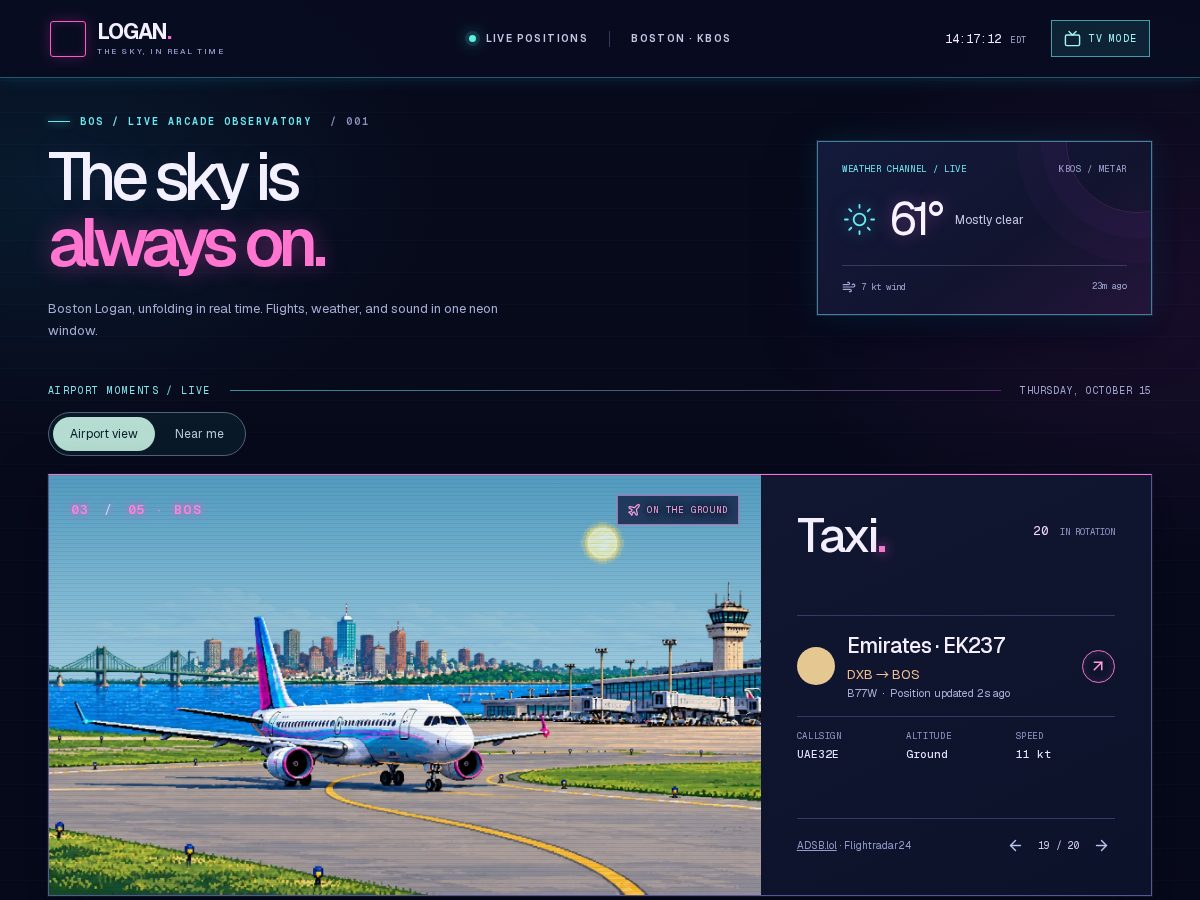 Landing-page snapshot of loganwatch.com