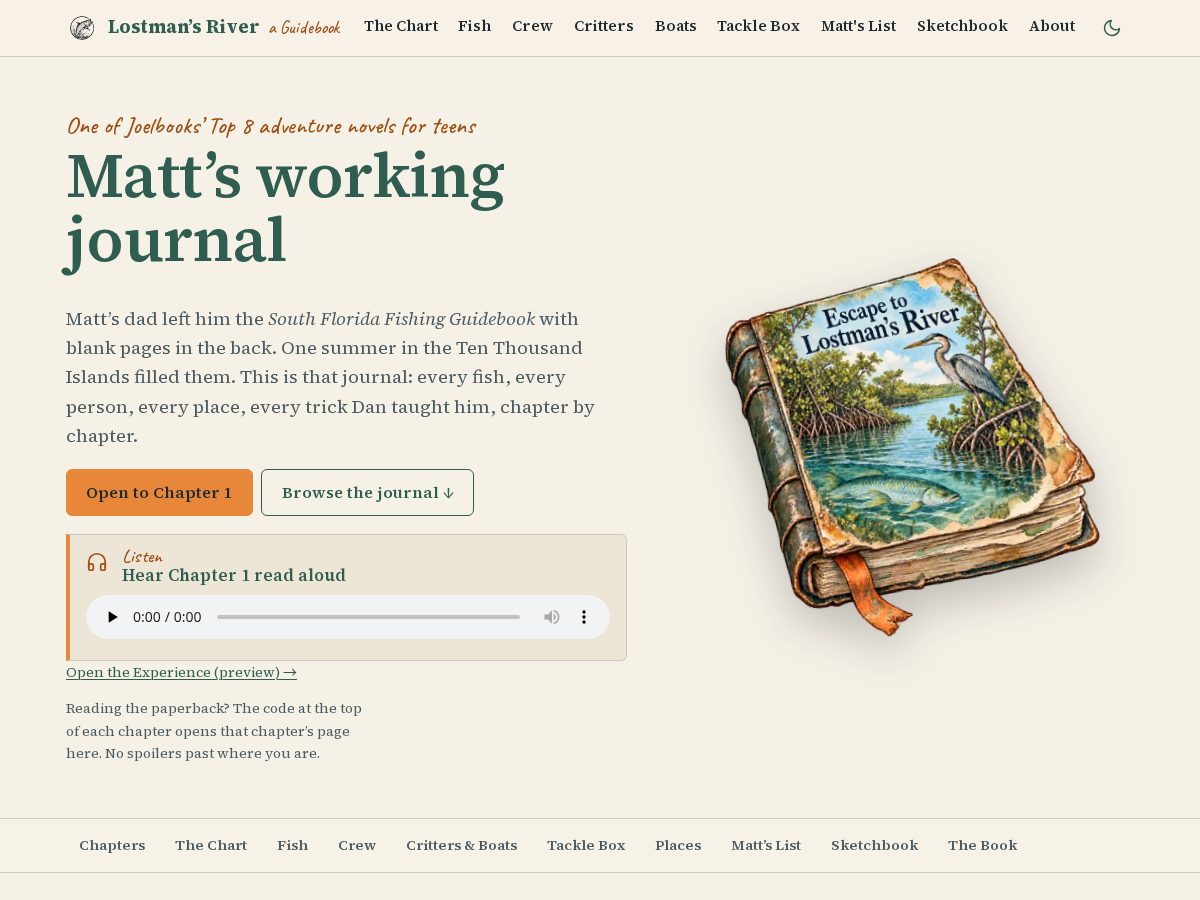 Landing-page snapshot of lostmansriver.com