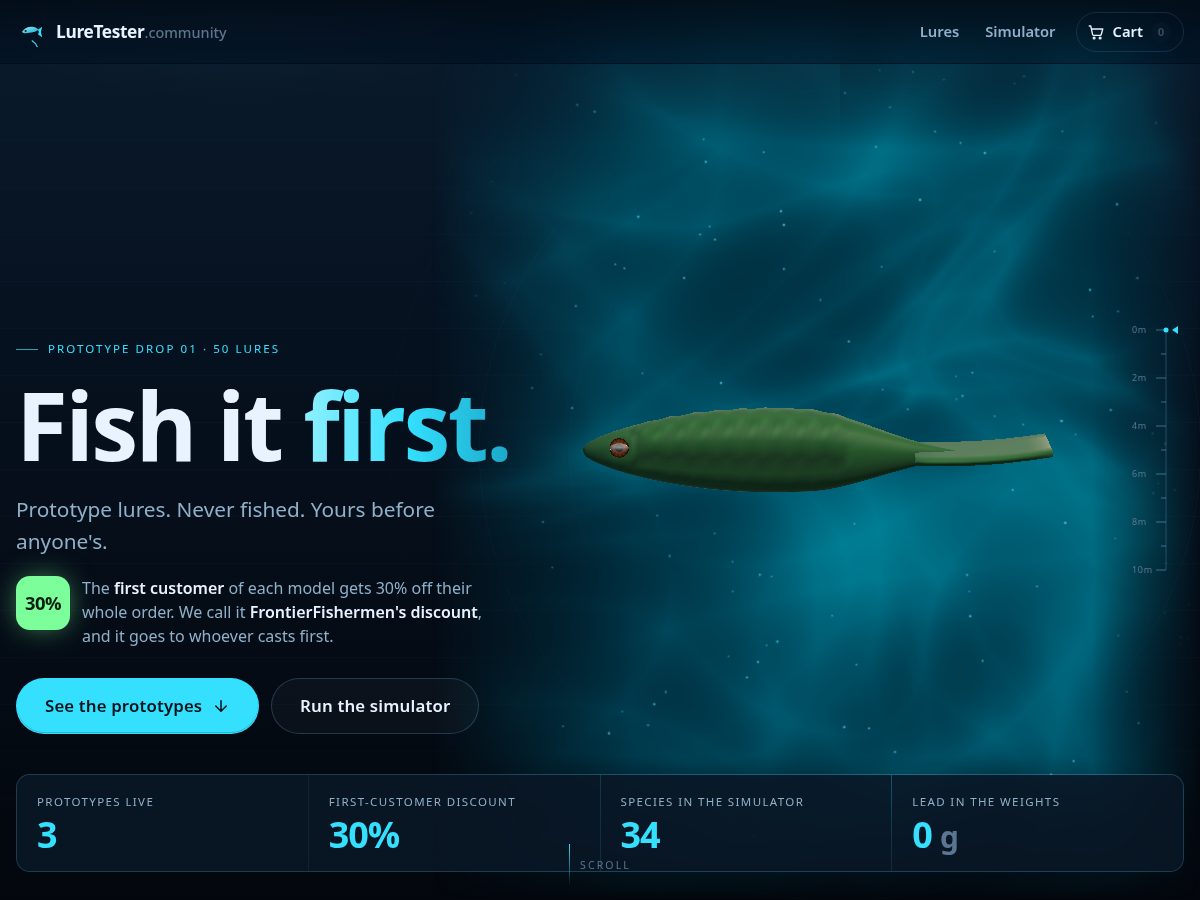 Landing-page snapshot of luretester.community