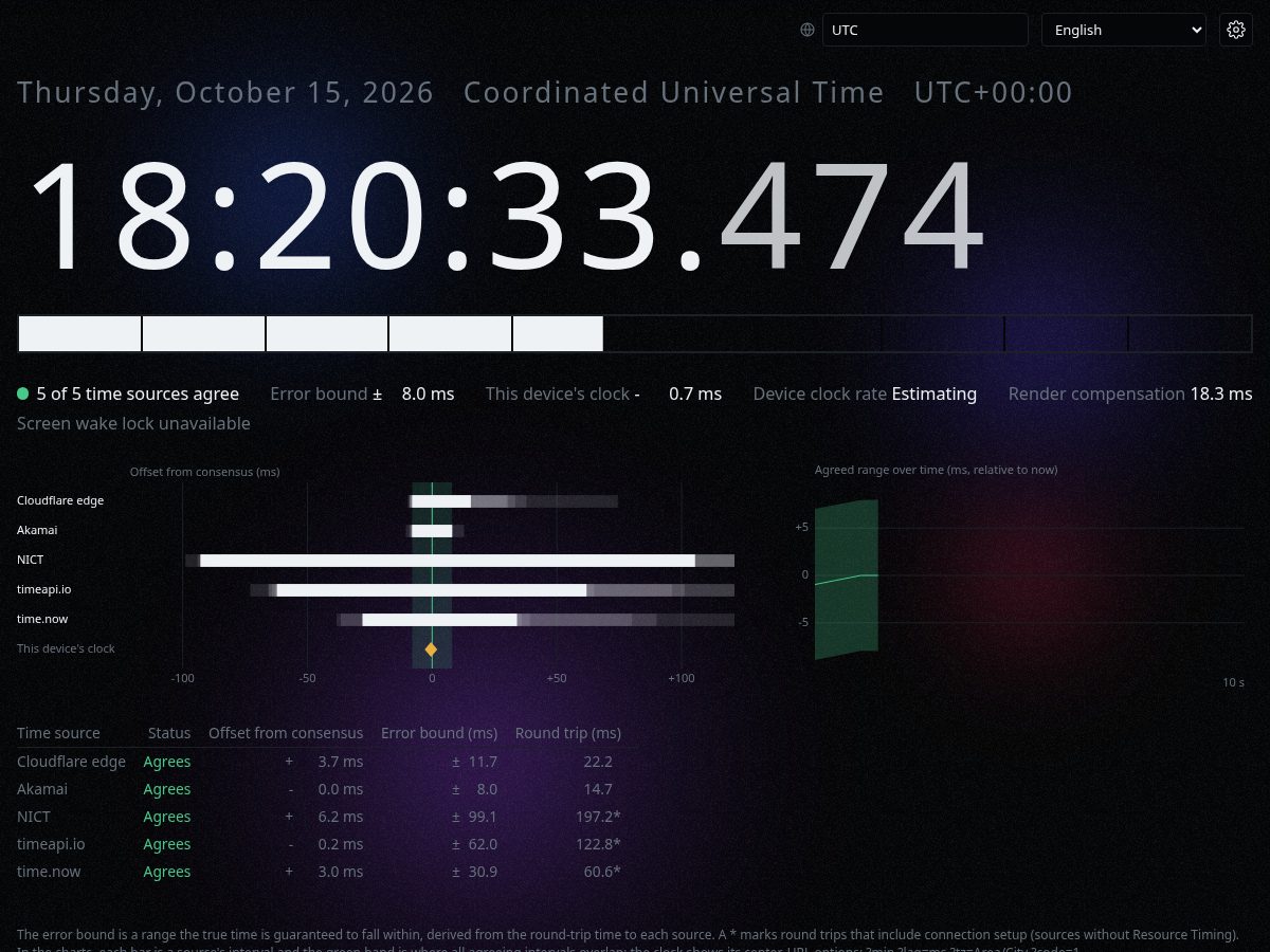 Landing-page snapshot of milliclock.com