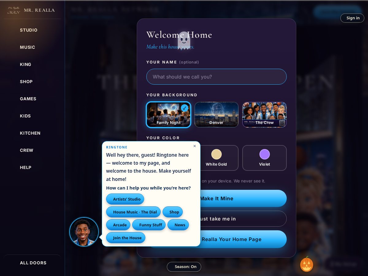 Landing-page snapshot of mrrealla.com