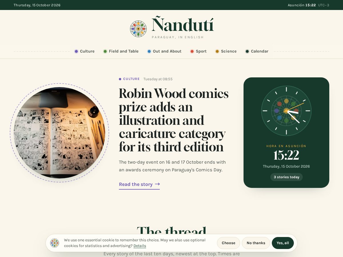 Landing-page snapshot of nandutinews.org