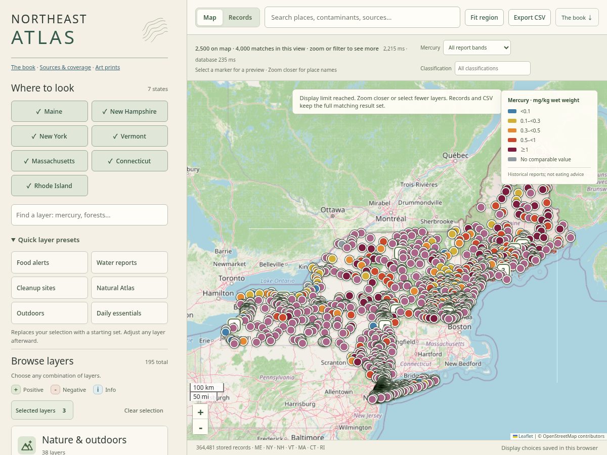 Landing-page snapshot of northeastatlas.com