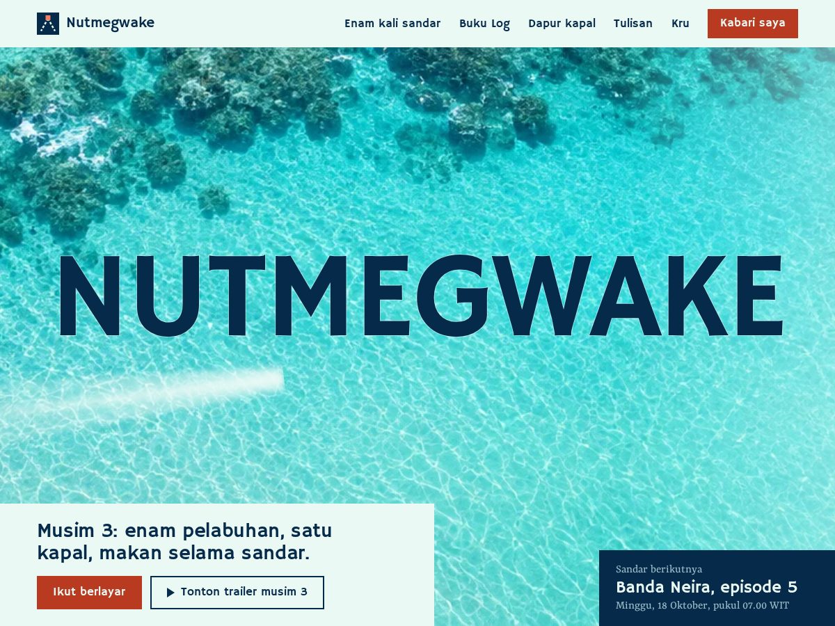 Landing-page snapshot of nutmegwake.com