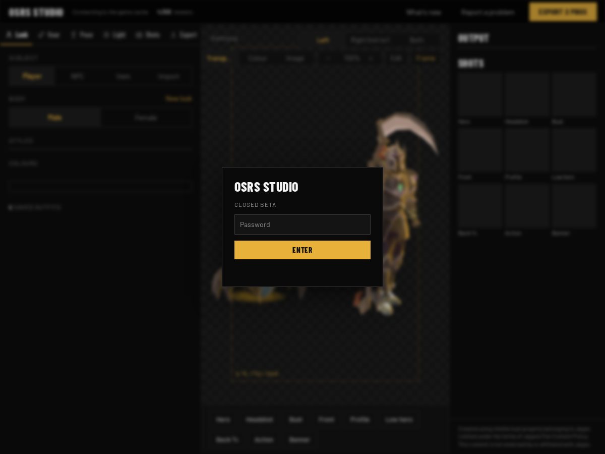 Landing-page snapshot of osrs-studio.com