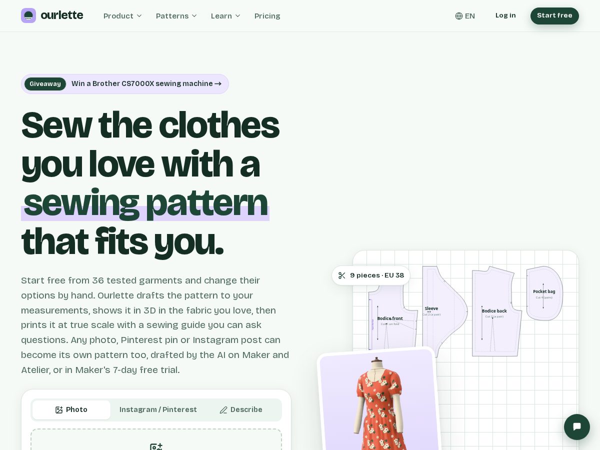 Landing-page snapshot of ourlette.com