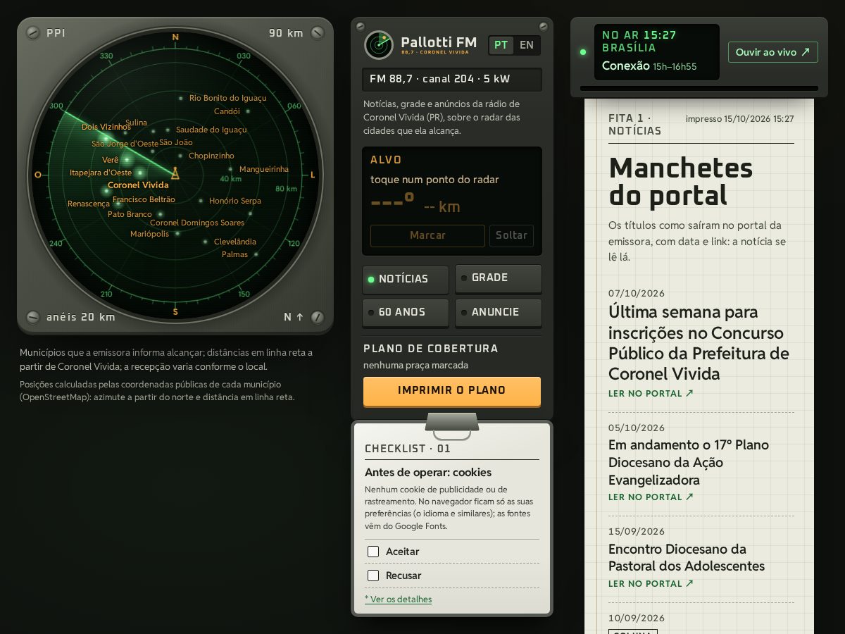 Landing-page snapshot of pallottidaily.world