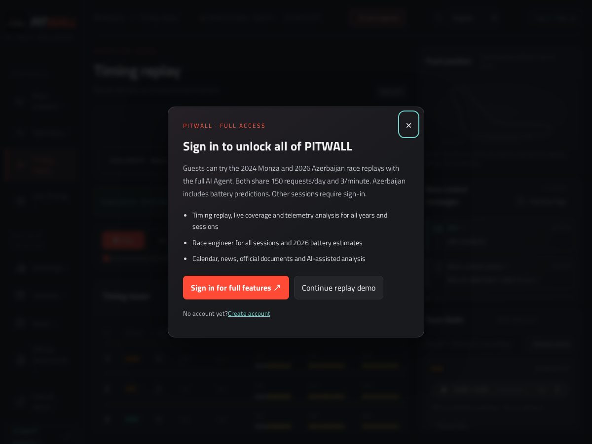 Landing-page snapshot of pitwallf1.tech