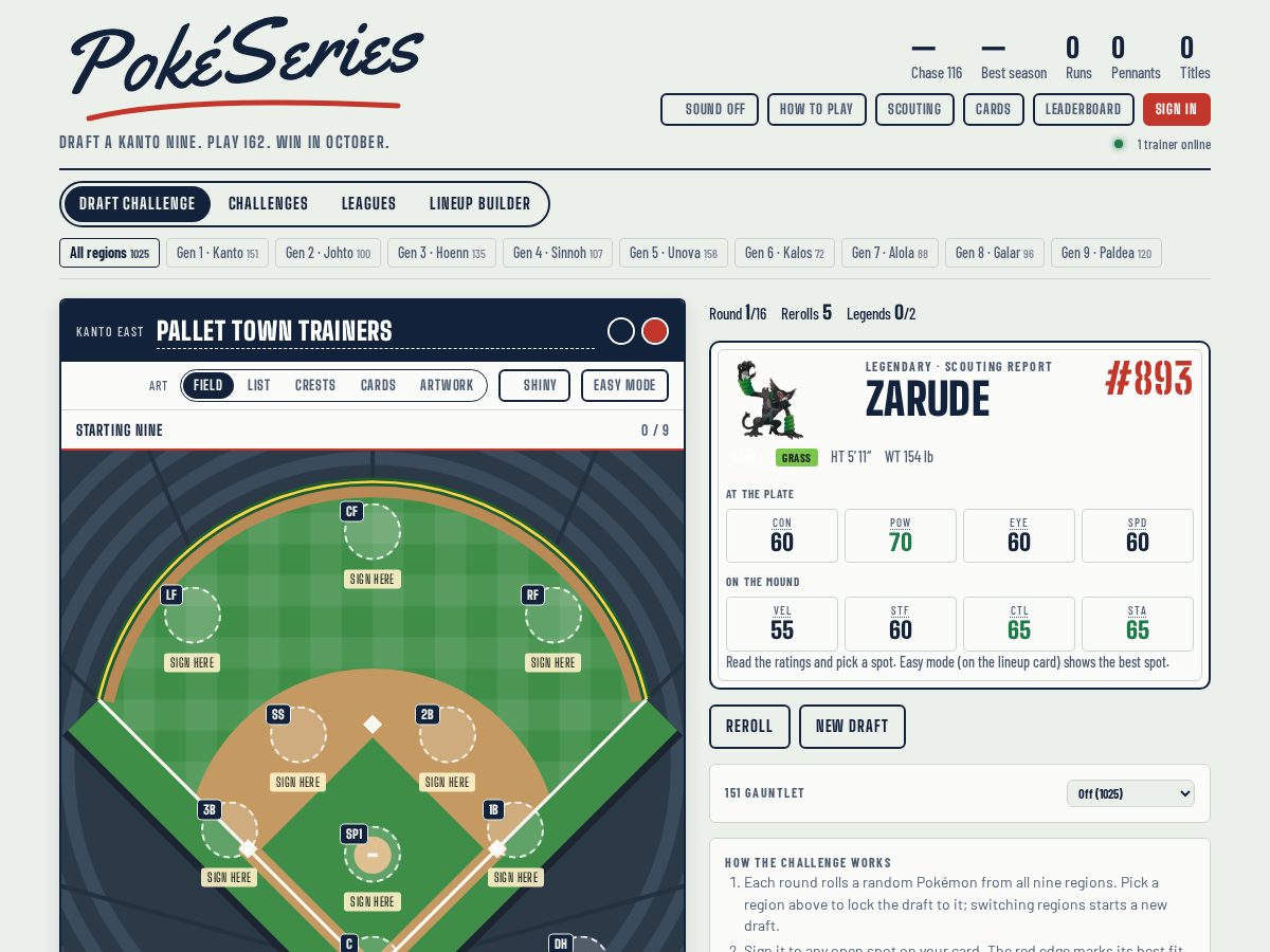 Landing-page snapshot of pokeseries.com