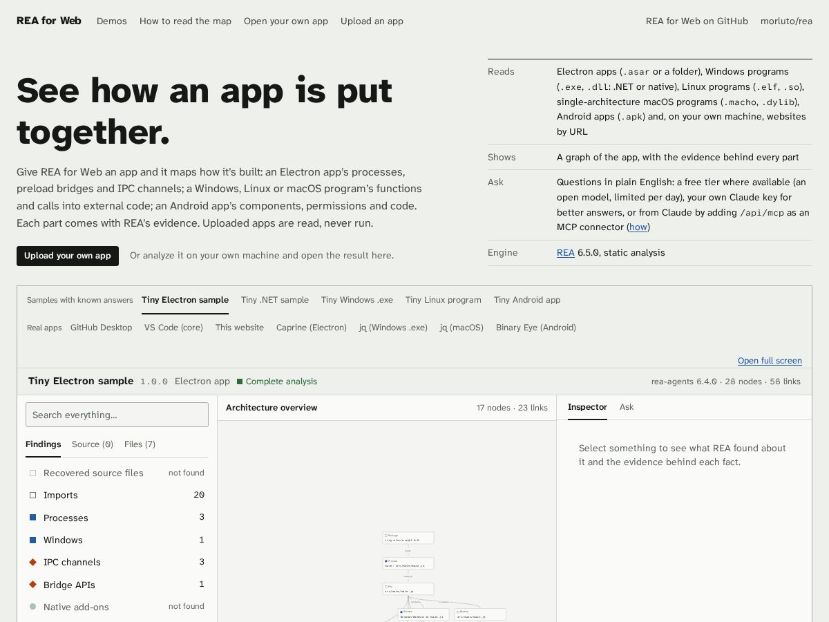 Landing-page snapshot of reaforweb.com