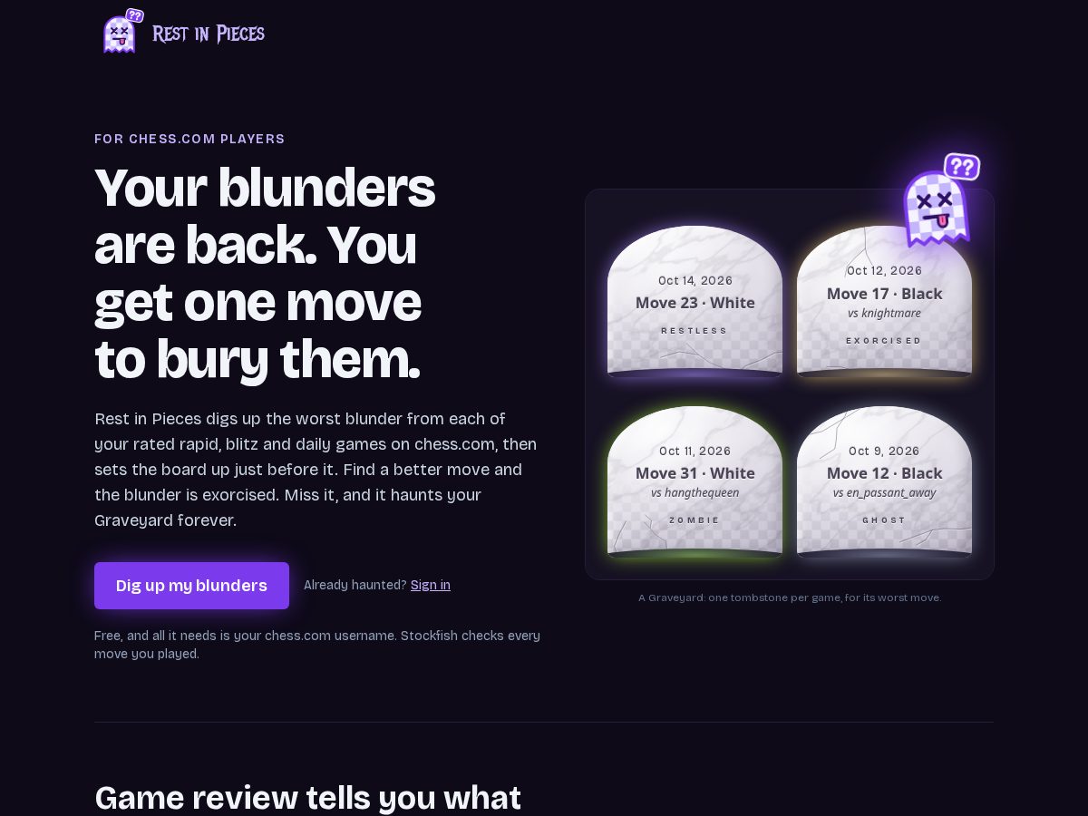 Landing-page snapshot of rest-in-pieces.rip
