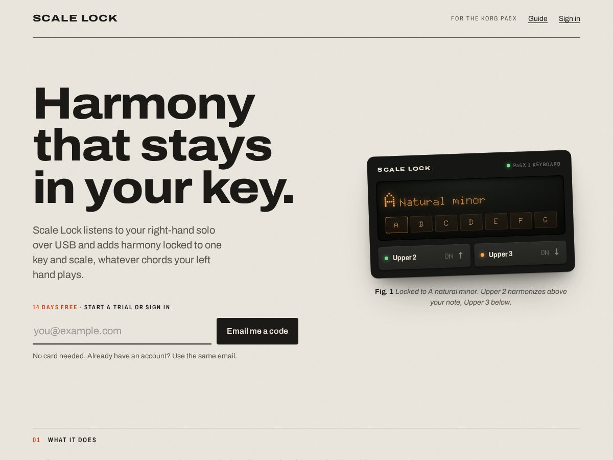 Landing-page snapshot of scalelock.app