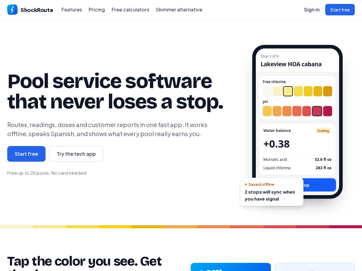Landing-page snapshot of shockroute.com