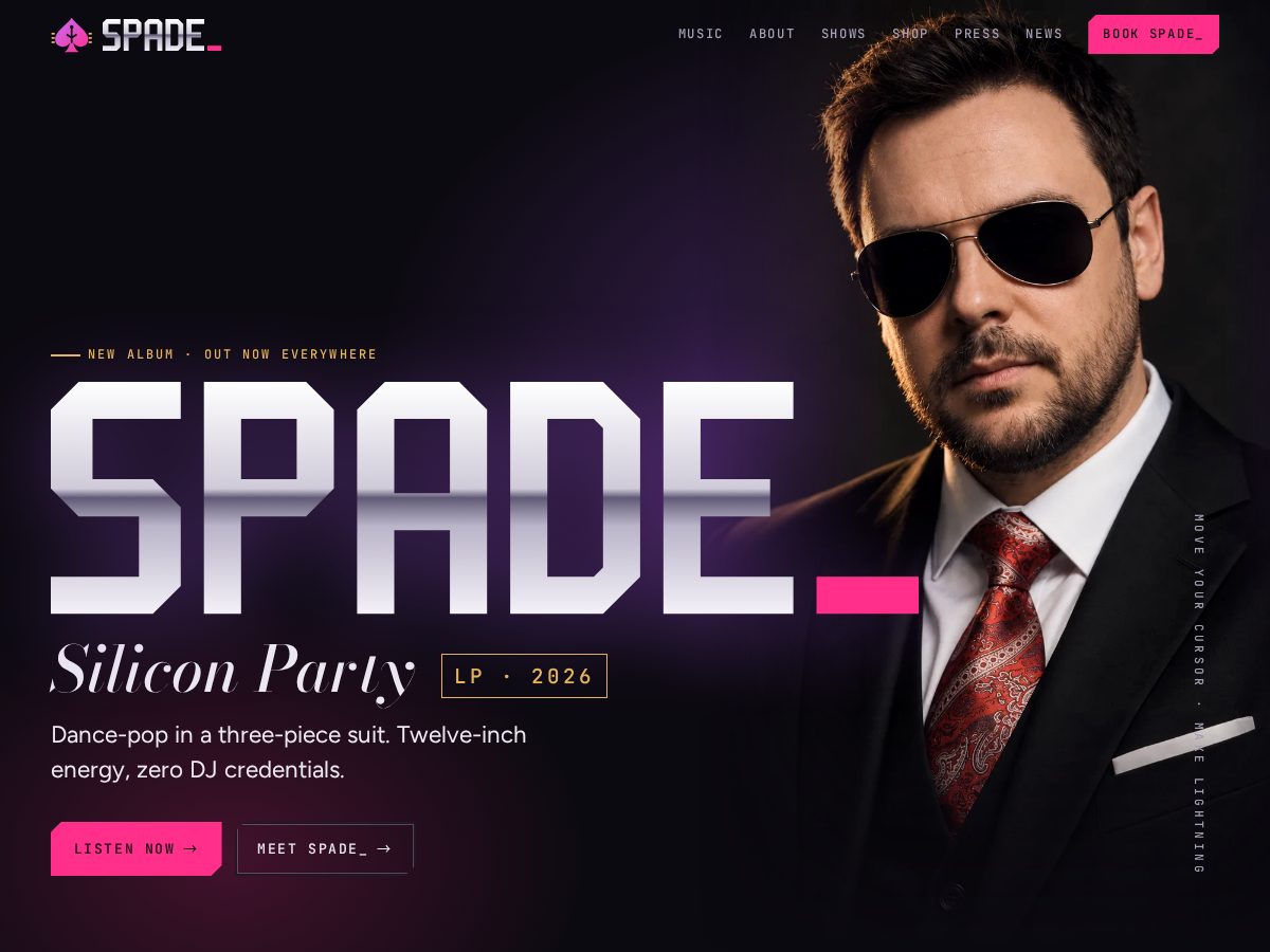 Landing-page snapshot of siliconparty.xyz