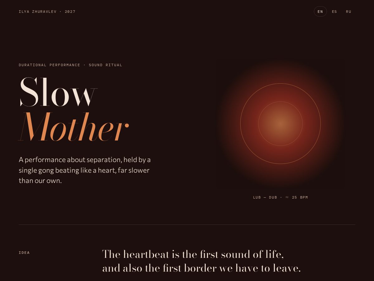 Landing-page snapshot of slowmother.com