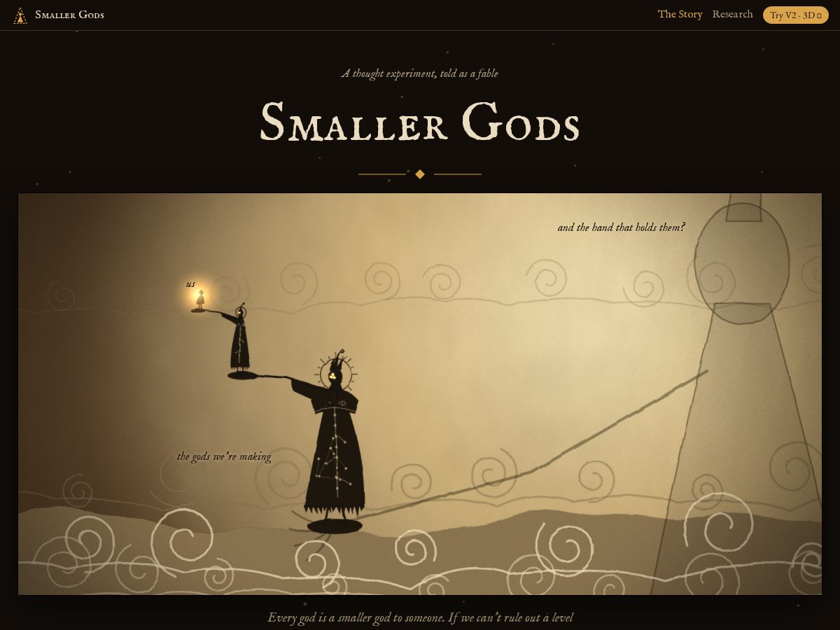 Landing-page snapshot of smallergods.com