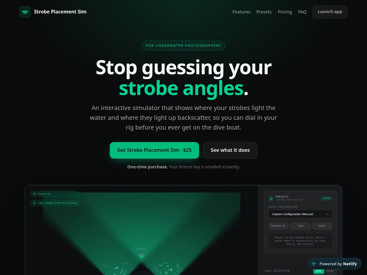 Landing-page snapshot of strobeposition.com