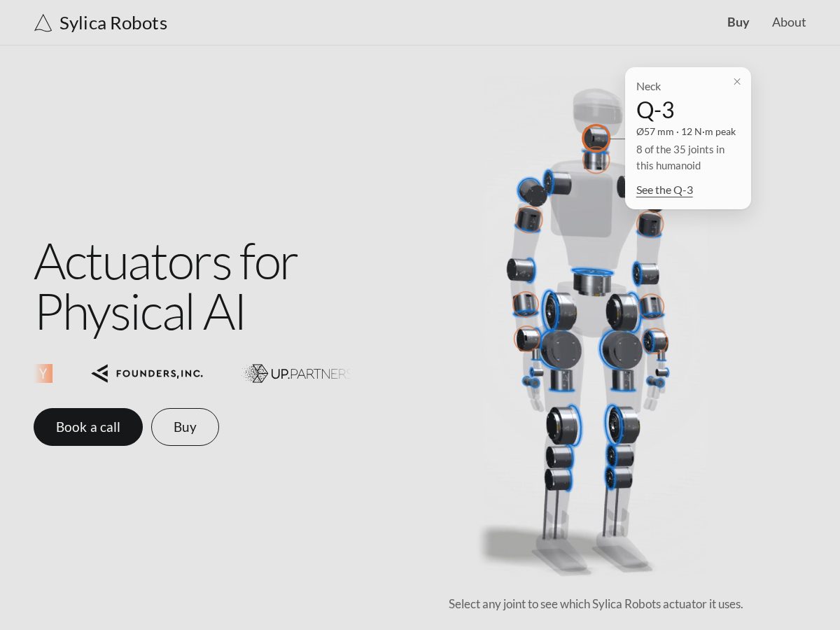 Landing-page snapshot of sylicarobots.com