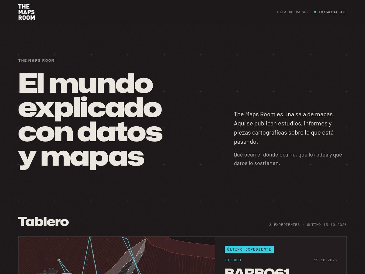 Landing-page snapshot of themapsroom.org