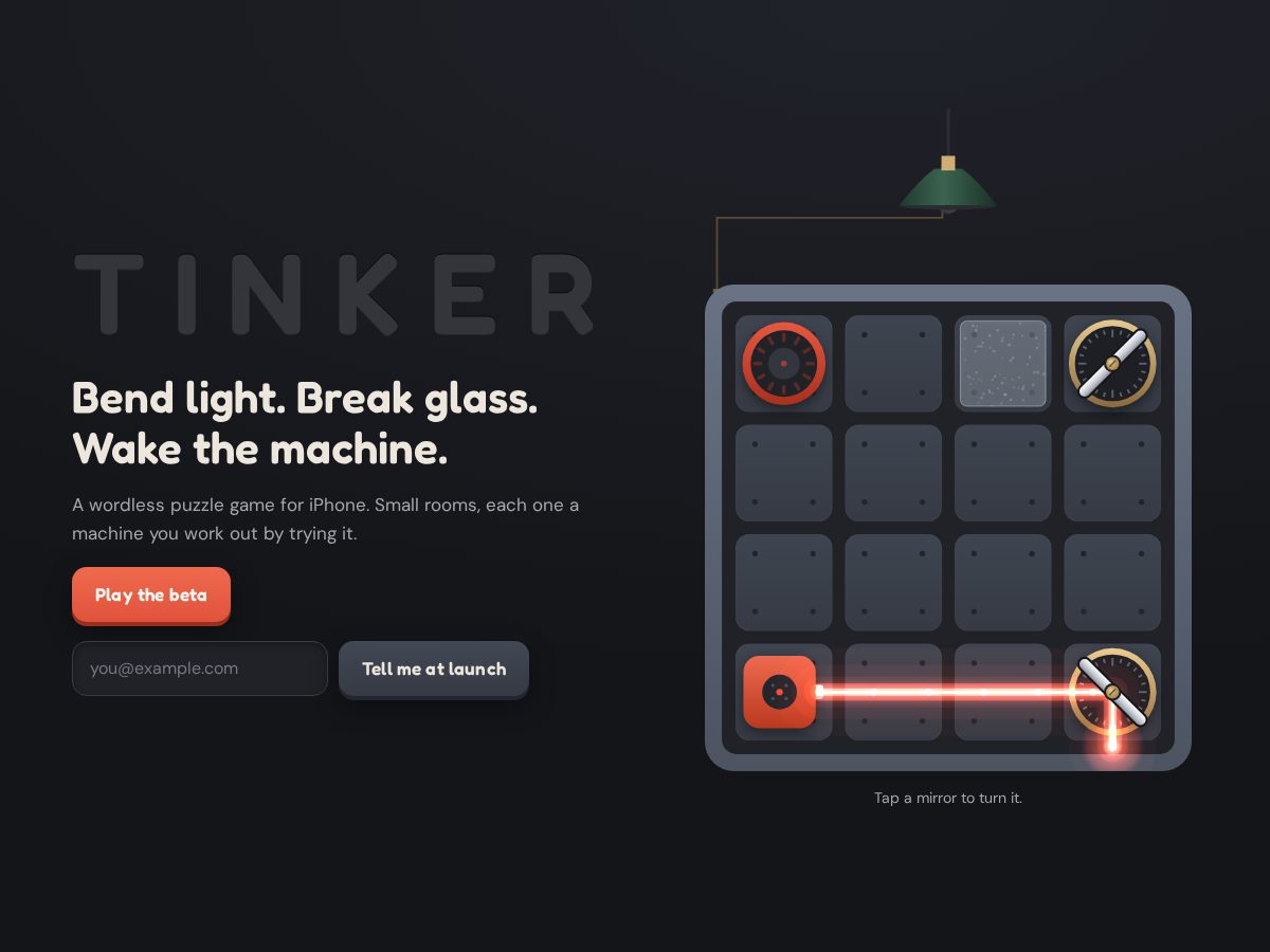 Landing-page snapshot of tinkerpuzzles.com