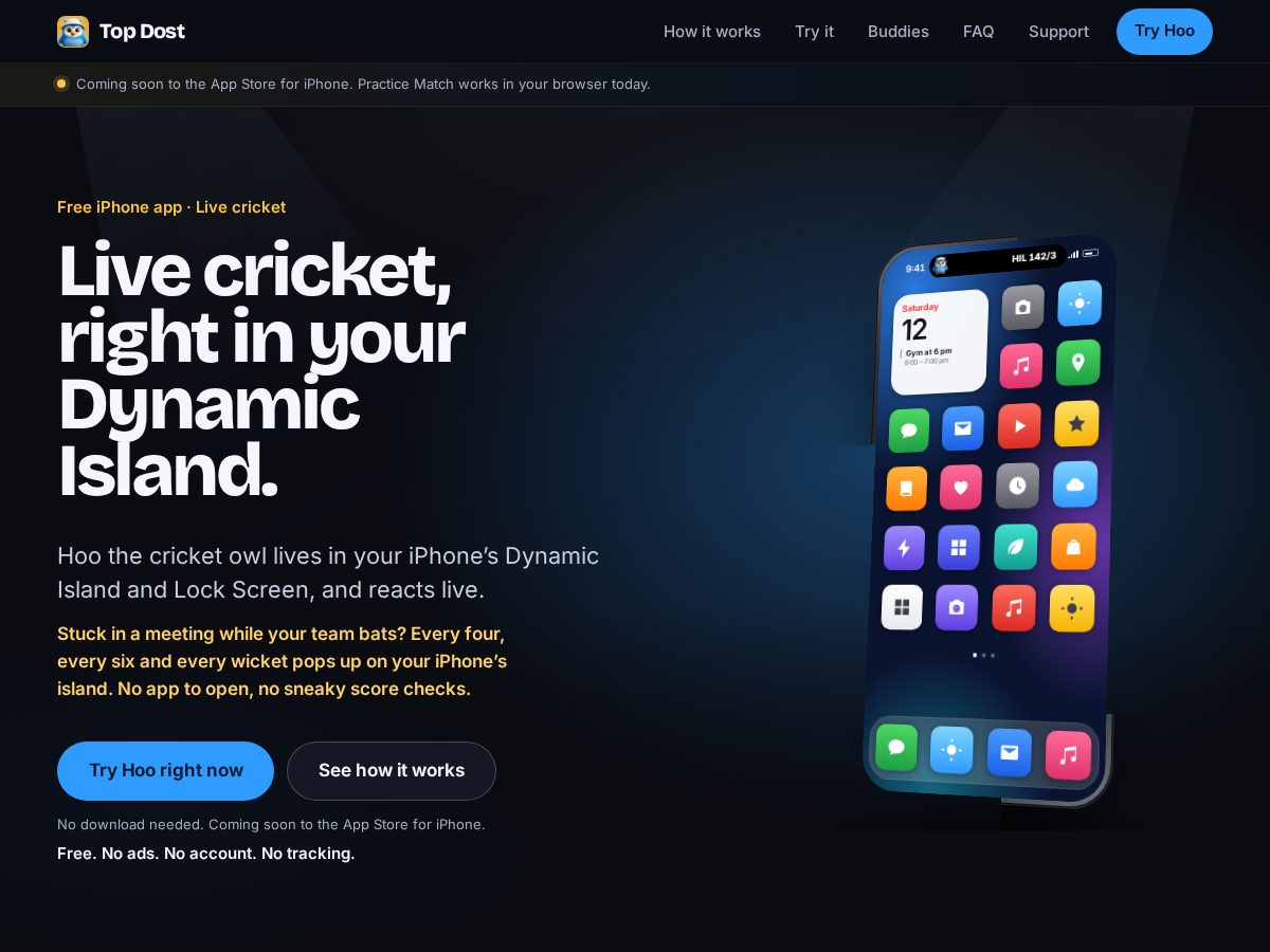 Landing-page snapshot of topdost.com