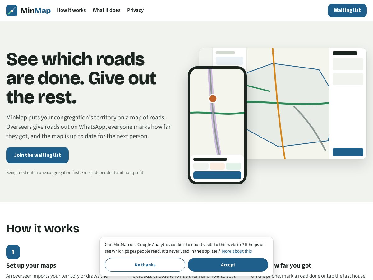 Landing-page snapshot of useminmap.app