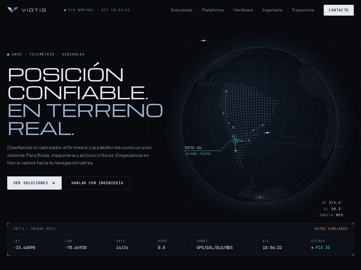 Landing-page snapshot of vigtis.com