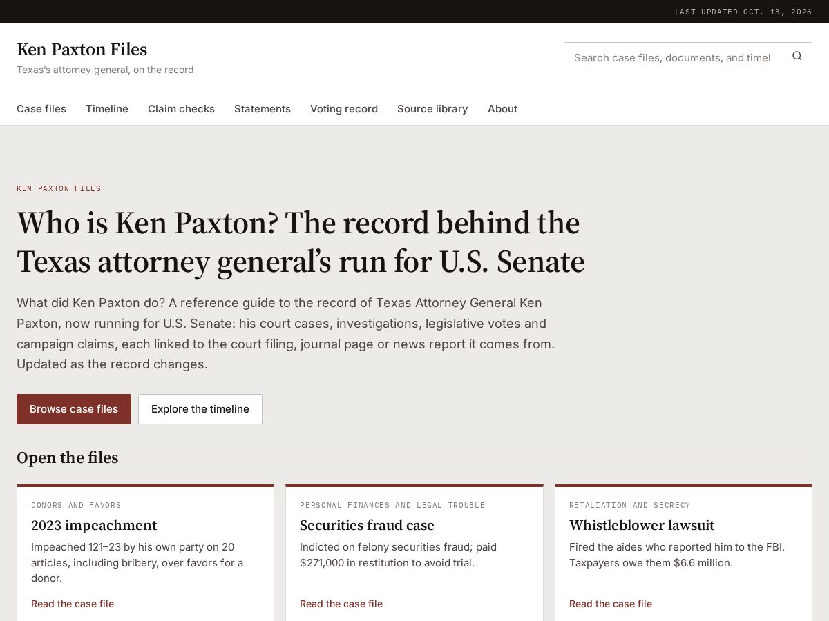 Landing-page snapshot of whoiskenpaxtontx.com
