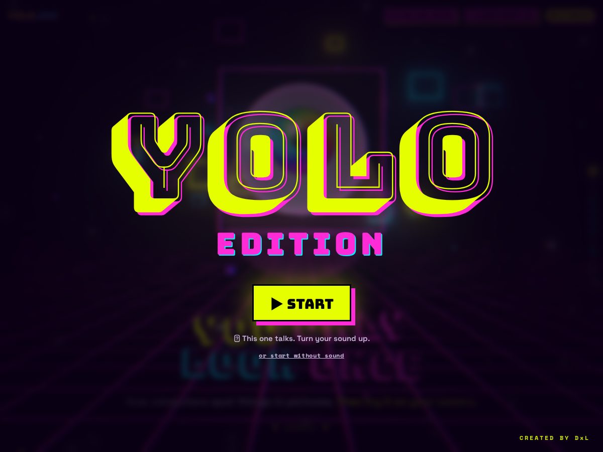 Landing-page snapshot of yoloexe.com
