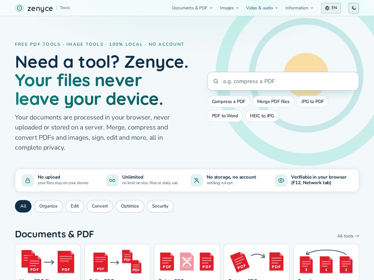 Landing-page snapshot of zenyce.com