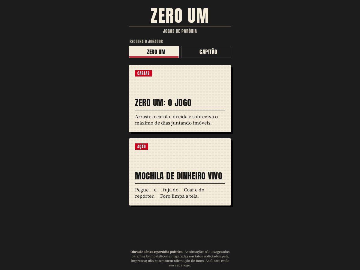 Landing-page snapshot of zeroum.fyi