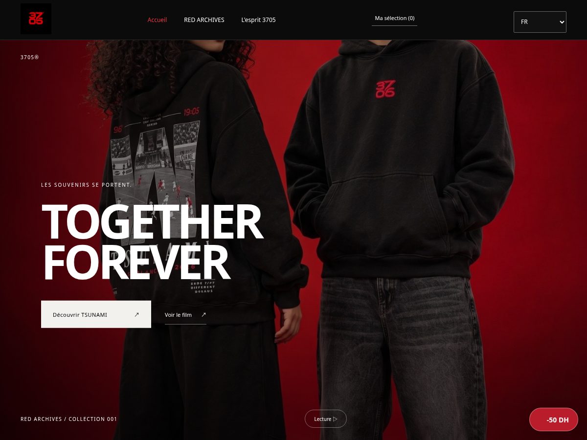 Landing-page snapshot of 37-05.shop